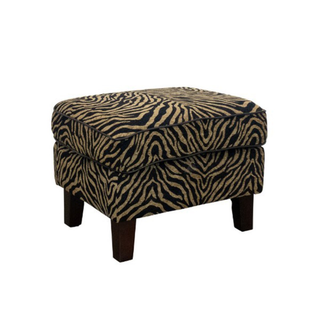 Zebra Print Occasional Chair & Ottoman image 3